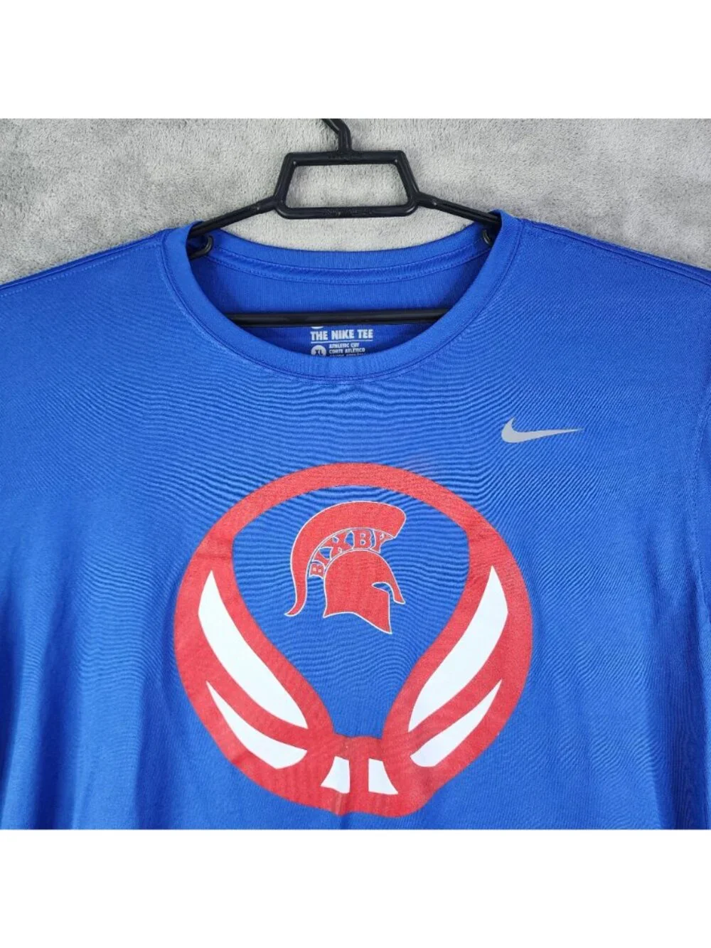 Mens Blue The Nike Tee Athletic Cut Long Sleeve T Shirt Dri-Fit Polyester XL